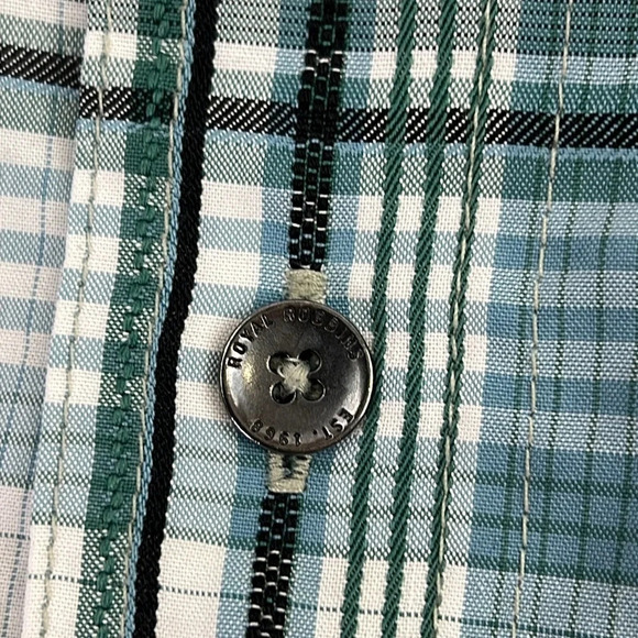 Royal Robbins Men's Short Sleeve Medium Green Plaid Shirt - Picture 5 of 7
